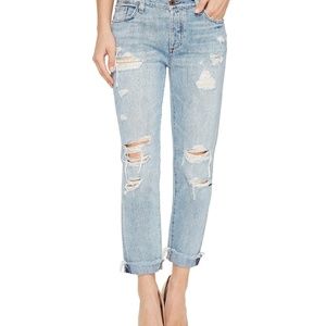 Lucky Brand Distressed Light Wash Boyfriend Jeans